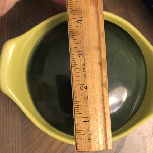 Vintage Hull Pottery 1950’s crescent individual casserole dish USA B-7 green - Picture 8 of 8